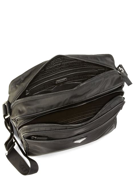 prada nylon messenger bag men|Prada nylon crossbody bag.